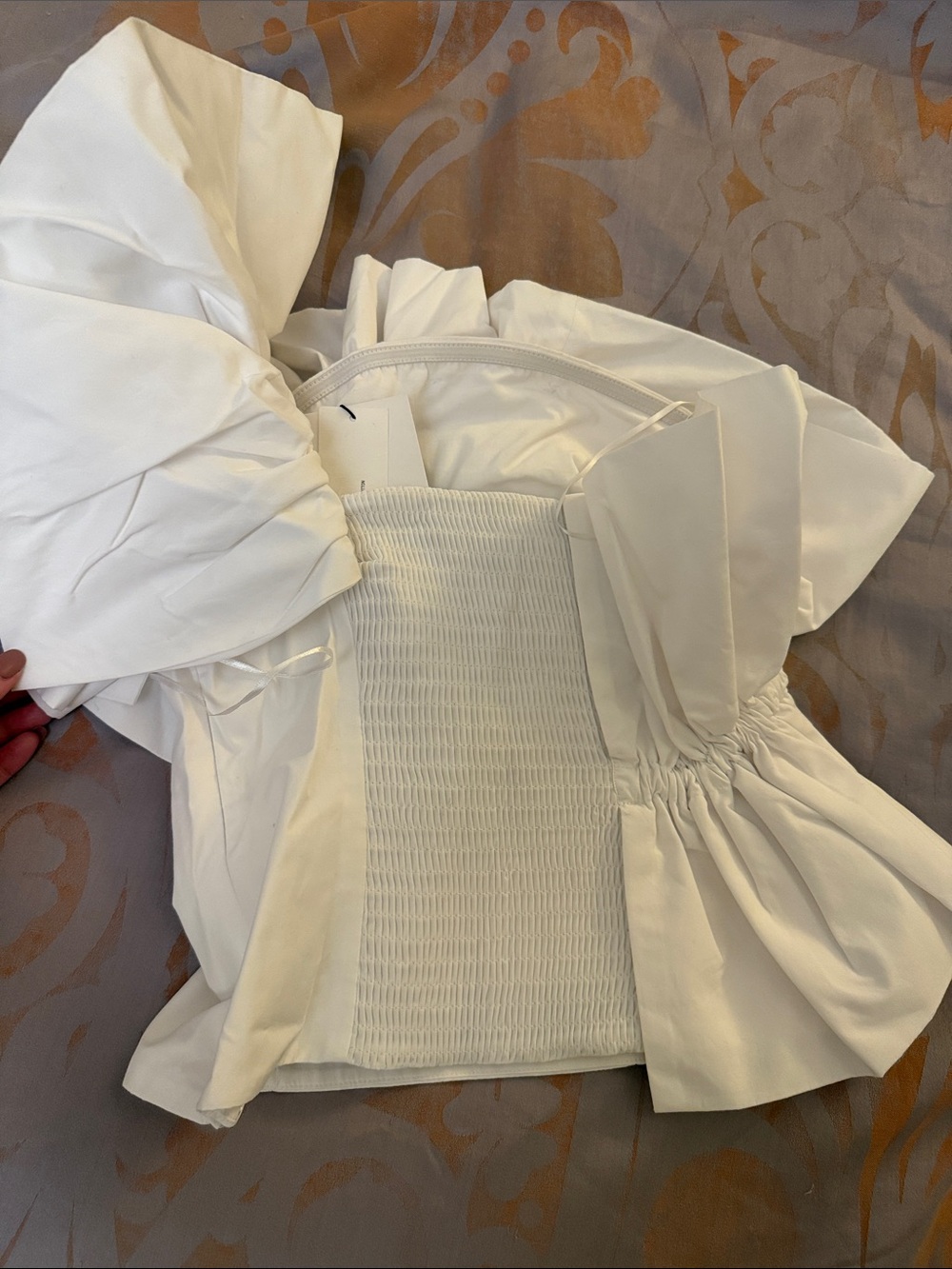 Zara White Off-Shoulder Ruffle Blouse - Picture 6 of 12
